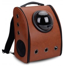 RUCSAC transport animale de companie din piele ecologica-maro